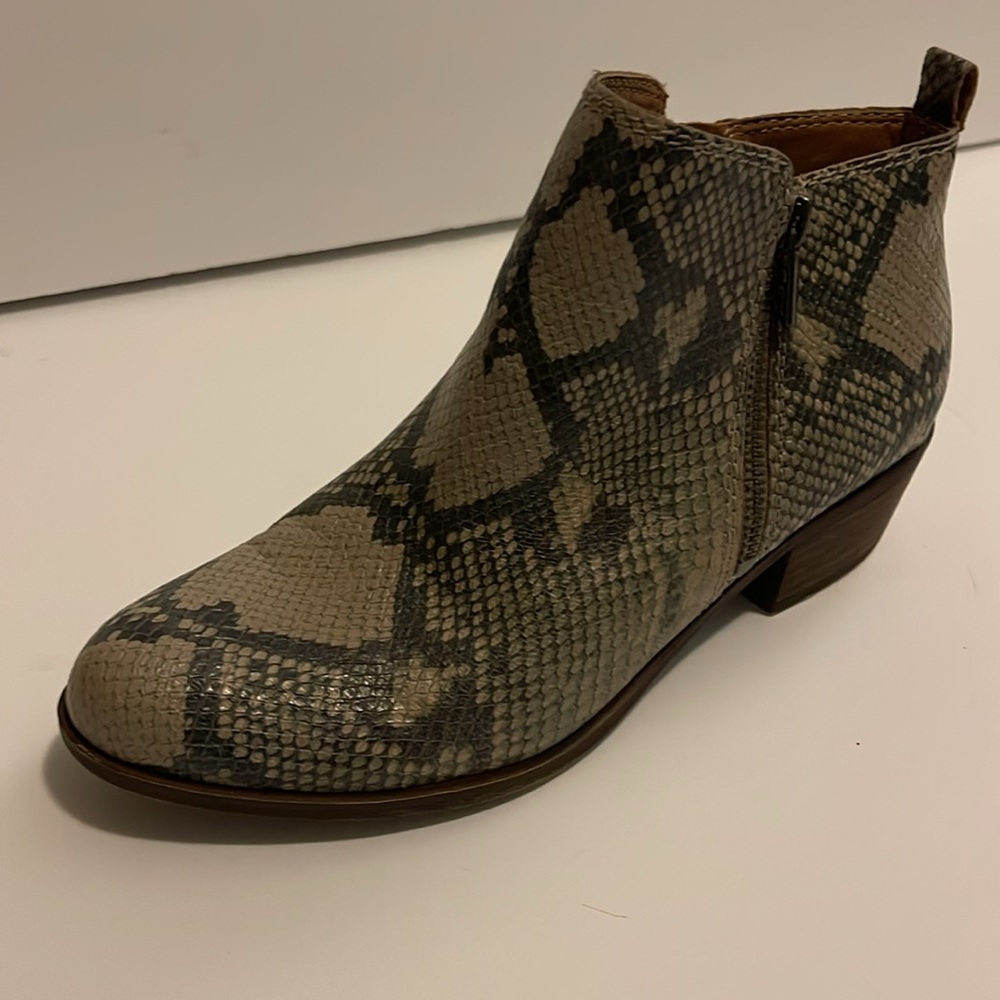 Lucky 🍀 Brand Snake Print Booties Size 9